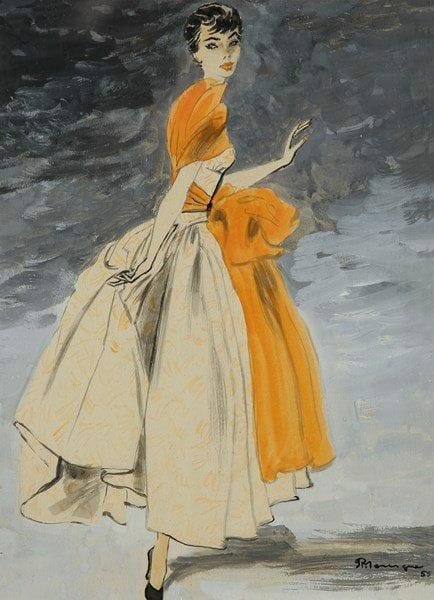 Pierre MOURGUE (1890-1969)

Femme à la robe orange, 1955
Gouache.
Signée et datée en bas à droite.
31 x 22 cm

