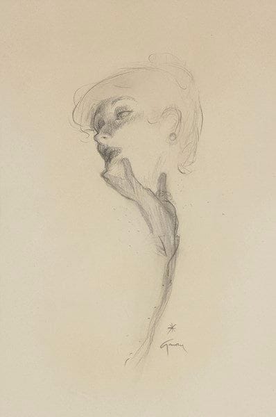 René GRUAU (1909-2004)

Femme au gant noir, la main au menton
Dessin à la mine de plomb sur vélin.
Signé.
39.5 x 27 cm
