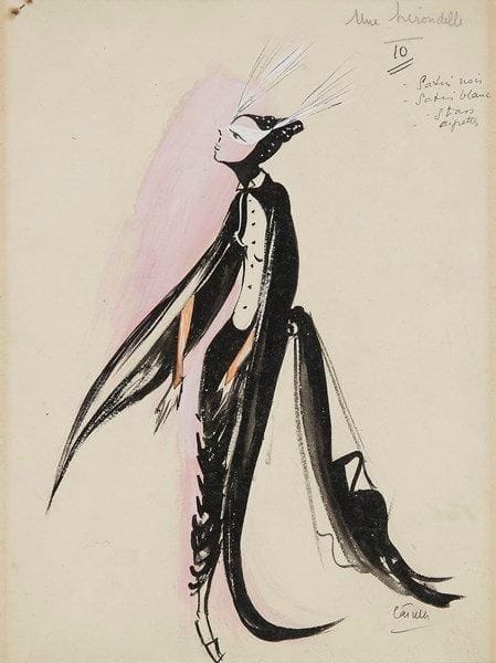 Carmen di Tommaso, dit CARVEN (XXe siècle)

Madame Hirondelle
Dessin à l'encre et gouache.
Signé en bas à droite.
34 x 26.5 cm