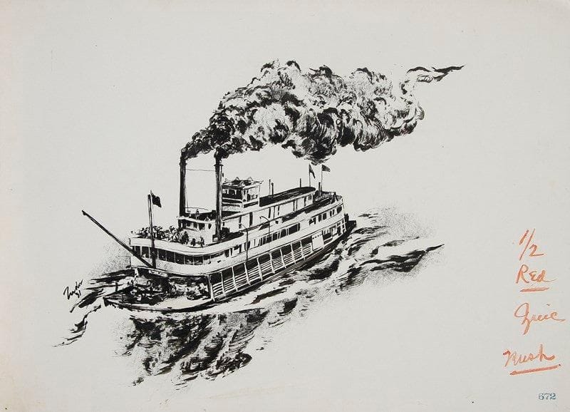 Charles TUDOR [américain] (1903-1970)

Bateau à vapeur, 1931
Dessin à l'encre.
Signé et daté en bas à gauche.
28 x 38 cm
