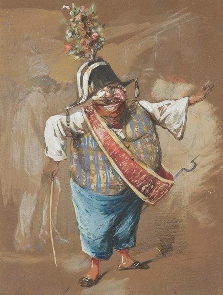 Paul GAVARNI (1804-1866)

Pantaleon
Dessin à la gouache et mine de plomb.
Signé et dédicacé en bas à droite.
26 x 21 cm
