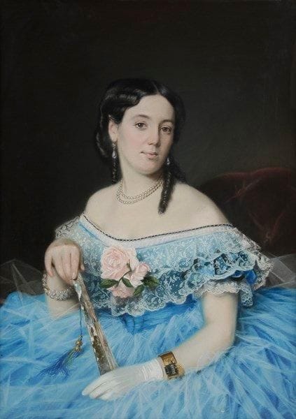 Ecole Française vers 1900

Portrait de femme à la robe bleue
Pastel.
91 x 68 cm