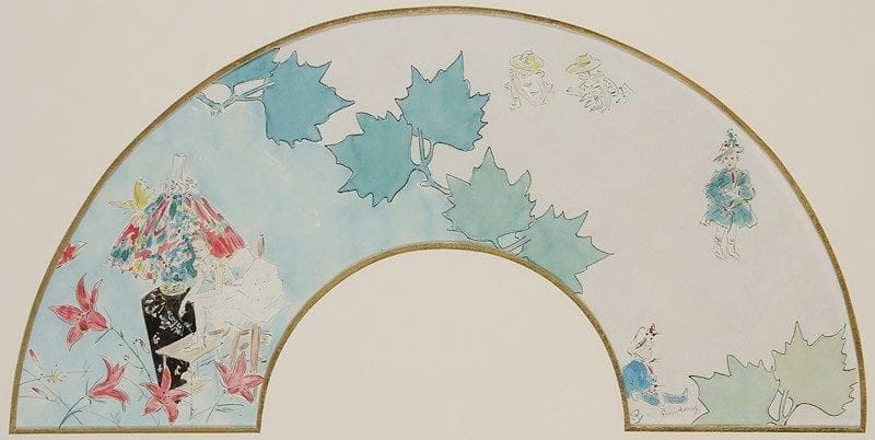 Jean-Georges Huyot, dit George AURIOL (1863-1938

Jeune danseuse et enfants (Projet d'éventail)
Dessin à l'aquarelle sur traits de plume et encre de chine sur vélin.
Signé en bas à droite George AURIOL. (Soigneusement lavé; petites restaurations).
58 x 27 cm
Provenance: 
Ancienne collection Rodolphe Salis (1851-1897, tenancier du cabaret «Le Chat noir»).
