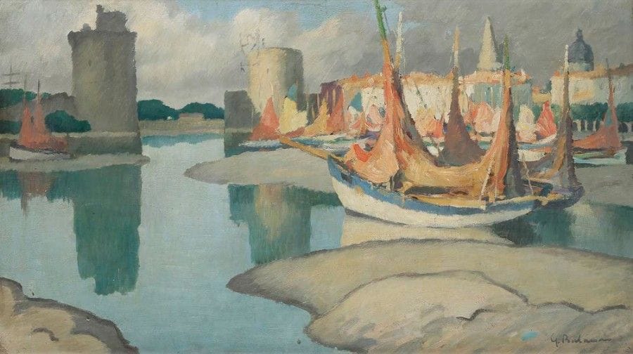 Gaston BALANDE (1880-1971)

Port de la Rochelle, vers 1940
Huile sur panneau.
Signée en bas à droite.
52 x 92 cm

Bibliographie: 
Association des amis de Gaston Balande, Gaston Balande Catalogue Raisonné Tome 1, 1880-1971, n°232, reproduit page 166.