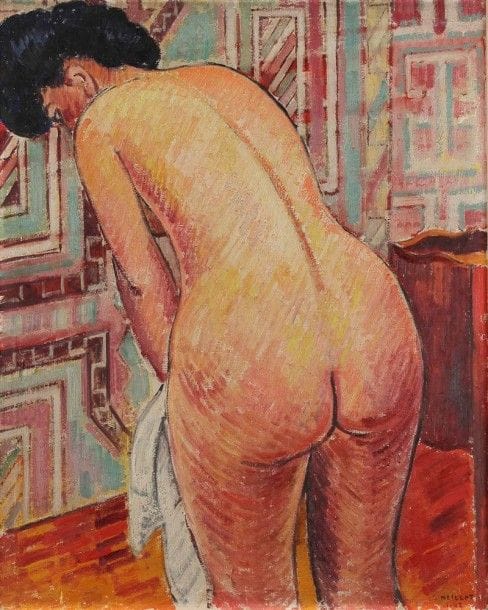 Louis NEILLOT (1898-1973)

Le Modèle nu, 1948
Huile sur toile.
Signée et datée en bas à droite.
81 x 65 cm

Bibliographie: 
Collette Manigand-Neillot et Juliette Constantin-Neillot, Louis Neillot Catalogue Raisonné, 1997, numéro 543 reproduit page 91.