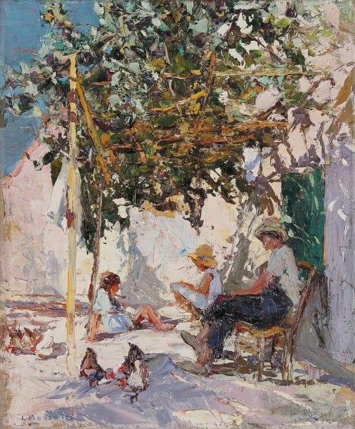 Louis BONAMICI (1878-1966)

Corse (?), famille sous la treille
Huile sur toile.
Signée en bas à gauche.
46 x 38 cm