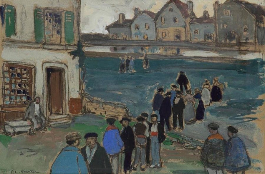 P.L. MULLER (XXe siècle)

Pays basque, villageois
Gouache.
Signé en bas à gauche.
28 x 43 cm