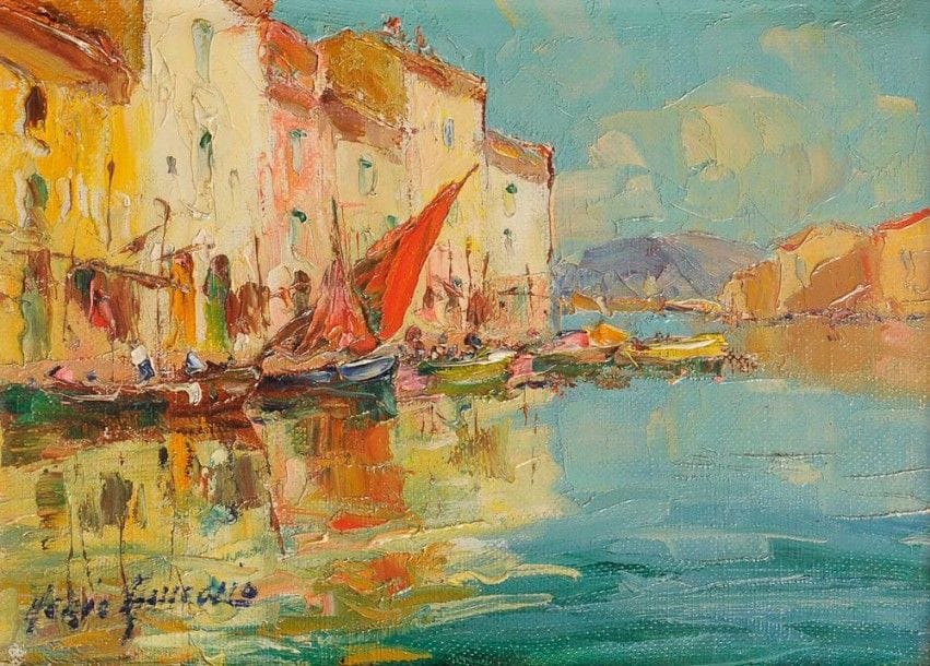 Mério AMEGLIO (1897-1970)

Les Martigues
Huile sur toile.
Signée en bas à gauche.
16 x 22 cm