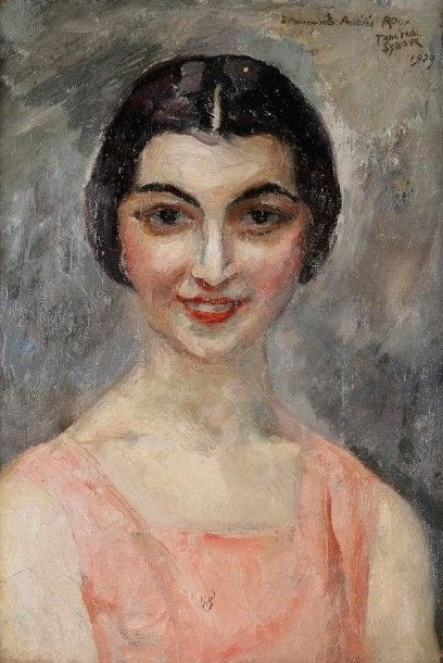 Tancrède SYNAVE (1860-?)

Portrait de jeune femme, 1929
Huile sur toile.
Signée, datée et dédicacée en haut à droite.
(Petit accident et restaurations).
55 x 38 cm