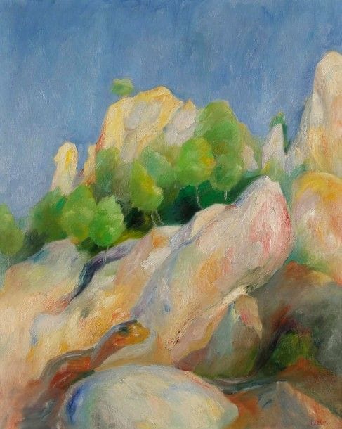 Nat LEEB (1906-1990)

Les Rochers de Fontainebleau
Huile sur toile.
Signée en bas à gauche.
(Restaurations).
92 x 73 cm