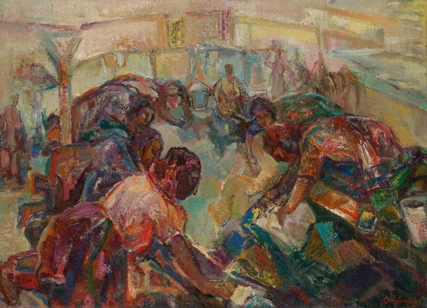 David GARFINKIEL (1902-1970)

Les Lavandières
Huile sur toile.
Signée en bas à droite.
75 x 100 cm
Bibliographie: 
Marie Boyé-Taillan, Gisèle Rozenbaum, Edith Chomentowski, David Garfinkiel École de Paris, Éditions Eska, Paris, 2006, reproduit page 7.