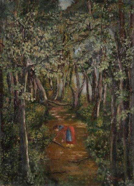 André BAUCHANT (1873-1958)

Femme sur le chemin
Huile sur toile.
Signée en bas à droite.
(Accidents).
46 x 33 cm