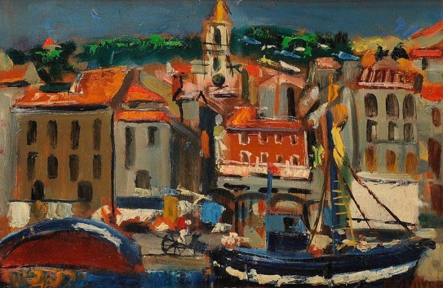 François DESNOYER (1894-1972)

Port de Sète
Huile sur panneau.
Signée en bas à droite.
22 x 33 cm

L'?uvre figurera au Catalogue Raisonné actuellement en préparation.