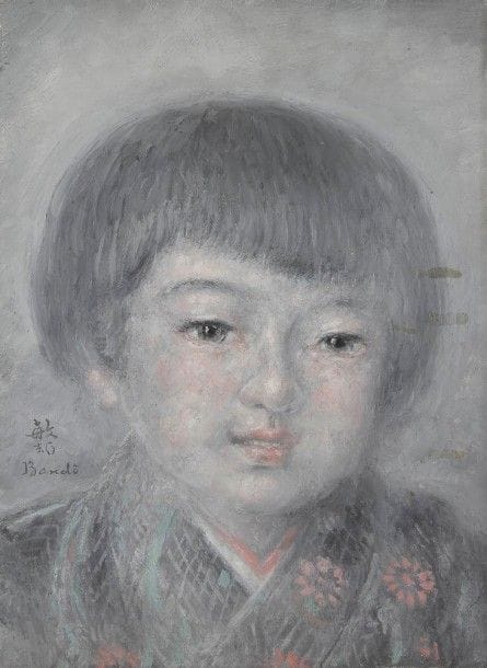 Toshio BANDO [japonais] (1890-1973)

Portrait de fillette
Huile sur toile.
Signée en bas à gauche.
33 x 24 cm