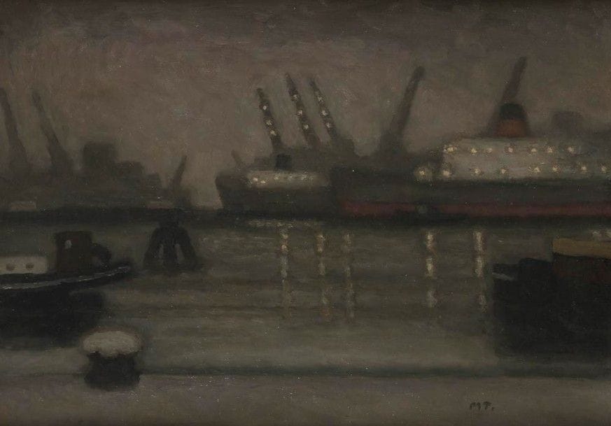 MICHEL TERRASSE (NÉ EN 1928)

Le Port marchand la nuit, 1970
Huile sur toile.
Monogrammée en bas à droite.
33 x 46 cm

Exposition: 
Michel Terrasse, Galerie Bernheim Jeune, Paris, 1970.

L'?uvre est reproduite sur l'affiche de l'exposition à la Galerie Bernheim Jeune que nous joignons au tableau.