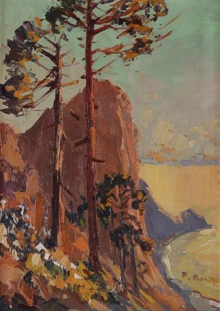 PIERRE BACH (1906-1971)

Corse, paysage d'Asco
Huile sur toile.
Signée en bas à droite.
Située au dos sur le châssis.
33 x 24 cm