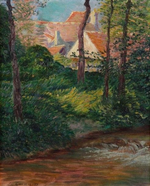 Léo GAUSSON (1860-1944)

Les Toits rouges, 1900
Huile sur toile.
Signée et datée en bas à gauche.
46 x 38 cm