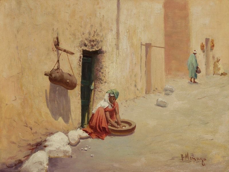 Vincent MANAGO (1880-1936)

Scène de rue en Algérie
Huile sur carton.
Signée en bas à droite.
29.5 x 40 cm