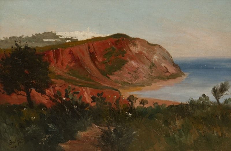 Théodore Charles BALKÉ (1875-1951)

La côte d'Amilcar, Tunisie, 1914
Huile sur toile.
Signée et datée en bas à gauche.
(Restaurations).
40.5 x 60 cm