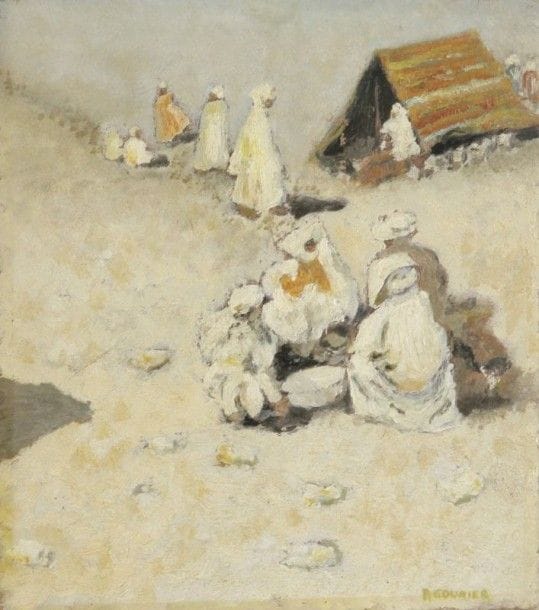 R. GOURIER (XXe siècle)

Etude de bédouins, 1953
Huile sur isorel.
Signée en bas à droite.
Monogrammée et datée au dos.
27 x 25 cm
