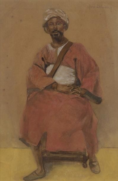 Alfred DEHODENCQ (1822-1882)

Oriental assis
Gouache.
Signée en haut à droite.
(Restaurations).
33.5 x 23.5 cm