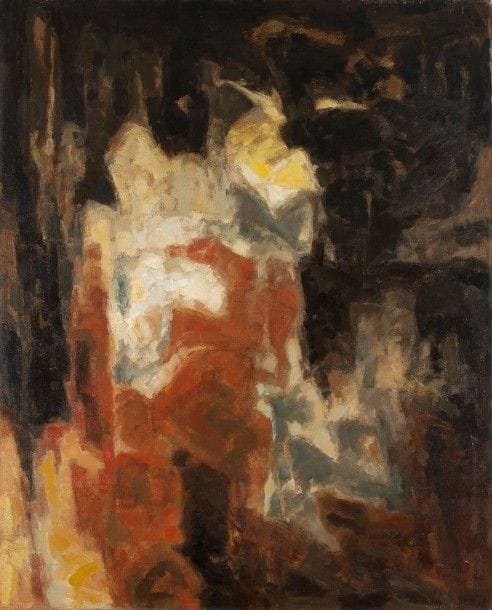Paul KALLOS [hongrois] (1928-2001)

Femme dans l'atelier, 1958
Huile sur toile.
Signée et datée en bas à droite.
100 x 81 cm

