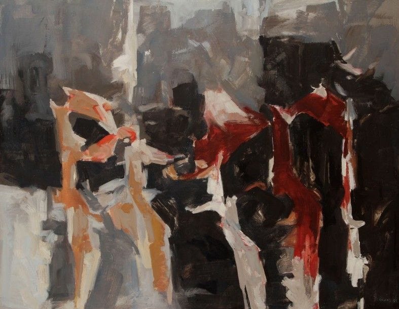 Paul KALLOS [hongrois] (1928-2001)

Intérieur d'atelier, 1961
Huile sur toile.
Signée et datée en bas à droite.
89 x 116 cm
