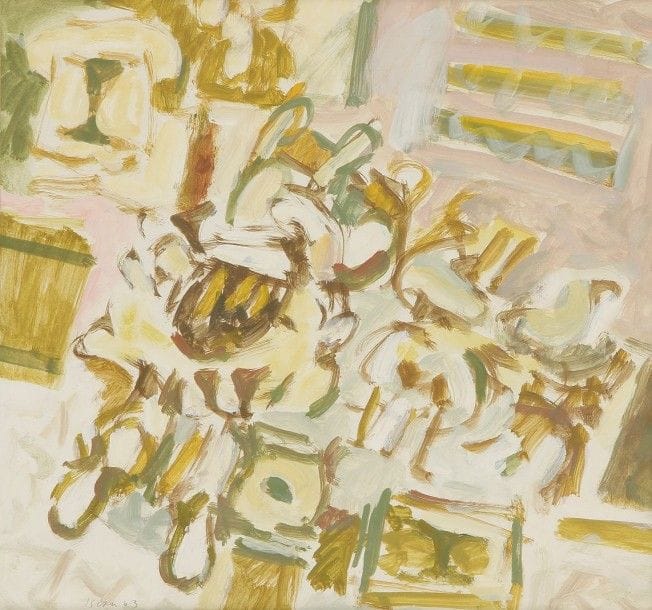 Ferit ISCAN [turc] (1931-1986)

Intérieur, 1963
Huile sur papier.
Signée et datée en bas à gauche.
30 x 32 cm
