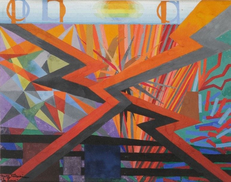 Henri VALENSI (1883-1960)

La Guerre 
Gouache.
Signée et titrée en bas à gauche.
23,5 x 31 cm
