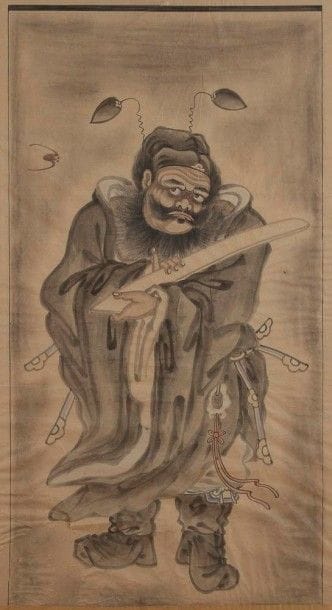 CHINE début XXe siècle

Personnage.
Lavis d?encre.
93 x 49 cm