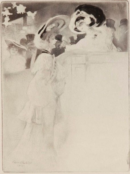Edgar CHAHINE (1874-1947)

 Enfants regardant des estampes (carte de voeux); Distribution de soupe le vendredi (2e pl.); Les Toits de Montmartre (carte de voeux); Les Pauvresses (carte pour Ed. Sagot); Menu pour les Cent Bibliophiles; La Parade (carte de voeux). 1900-1904. Pointe sèche, certaines avec aquatinte. Formats divers. Tabanelli 39, 42, 63, 83, 114 (i/ii avant la lettre), 119. Très belles épreuves sur différents papiers, T. 39 et T. 63 annotées et signées à la plume et à l'encre. Rare. Petites marges normales. Ens. 6 p. (dans un seul montage).