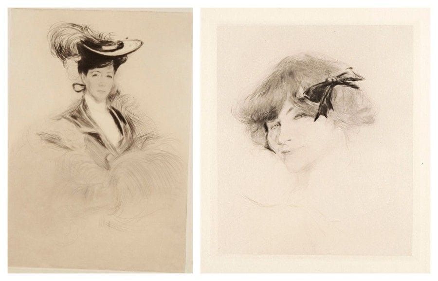 Edgar CHAHINE (1874-1947)

 Rita; Mademoiselle Noyes. 1904. Pointe sèche. 300 x 350 et 218 x 316. Tabanelli 133 et 134. Très belles épreuves sur japon. Toutes marges. Tirage à50 épreuves environ. Ens. 2 p.
