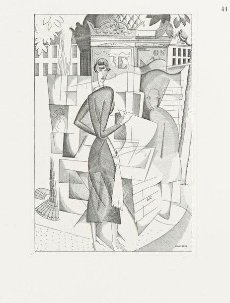 Jean-Emile LABOUREUR (1877-1943)

 Le Kiosque à journaux. 1920. Burin. 205 x 297. Laboureur 198. Très belle épreuve sur vélin blanc, du tirage pour la revue Architecture (1921), numérotée au composteur dans l'angle supérieur droit du feuillet. Toutes marges.