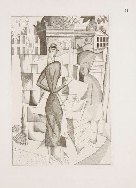 Jean-Emile LABOUREUR (1877-1943)

 Le Kiosque à journaux. 1920. Burin. 205 x 297. Laboureur 198. Très belle épreuve sur vélin blanc, du tirage pour la revue Architecture (1921), numérotée au composteur dans l'angle supérieur droit du feuillet. Toutes marges.