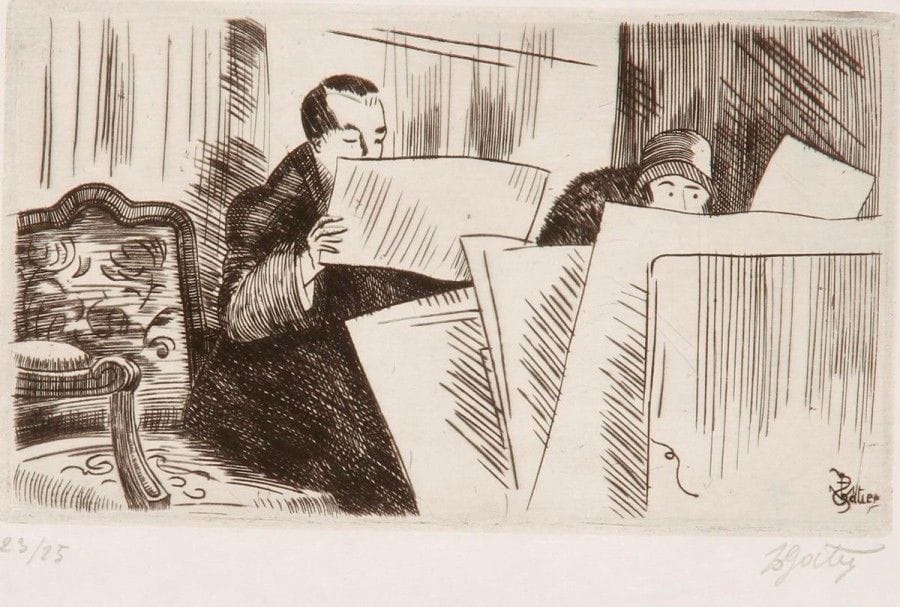 Pierre GATIER (1878-1944)

 Petite rue Royale. 1922; L'Hiver s'en va. 1925; Les Amateurs d'estampes. 1926; Navire sur le dur. 1927; Réjouissance nautique aux Sables d'Olonne. 1928; Sur la grève à Equihen. 1929; Les Barges anglaises. 1929. Eau-forte; pointe sèche. Formats divers. Gatier 193, 215, 235, 260, 291, 297 et 300. Très belles épreuves sur différents papiers, annotées ou numérotées et signées au crayon. Toutes marges. Ens. 7 p.