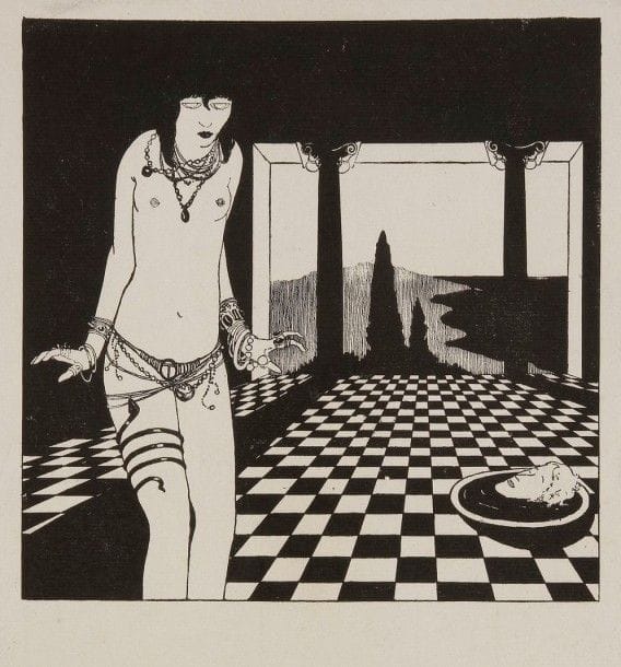 Paul Iribe (1883-1935) (d'après)

 Salomé et la tête de Jean Baptiste. Vers 1910. Procédé photomécanique d'après un dessin de l'artiste. 202 x 205. Très belle épreuve sur vergé, annotée au crayon en pied : « tirage à vingt exemplaires / exemplaire n° 10 » et signée. Plis cassés le long du bord droit. Trous de punaises dans les angles supérieurs. Rousseurs au verso. Grandes marges.