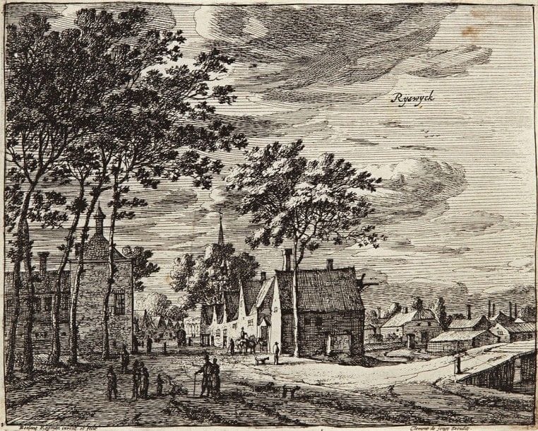 Roeland Roghman (1627-1686)

 Rÿswyck. Eau-forte. 165 x 131. Le Blanc 8. Belle épreuve rognée à l'intérieur du coup de planche mais complète des inscriptions. Quelques petites rousseurs.