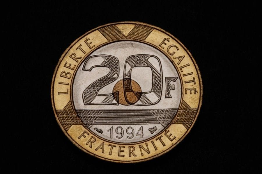1 Lot de 49 pièces de 20 F Mont Saint Michel 1994, BU. Etat neuf.
