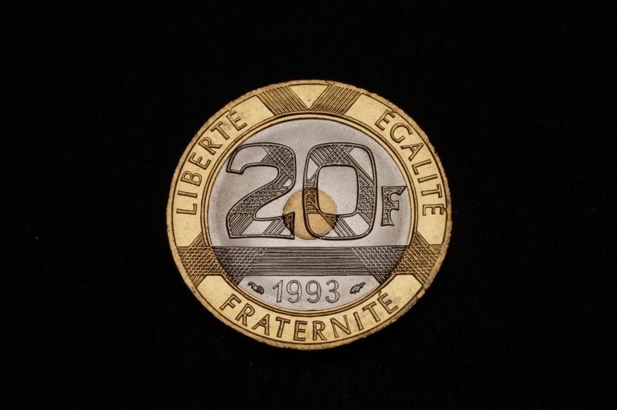1 Lot de 220 pièces de 20 F Mont Saint Michel 1993, BU. Etat neuf.