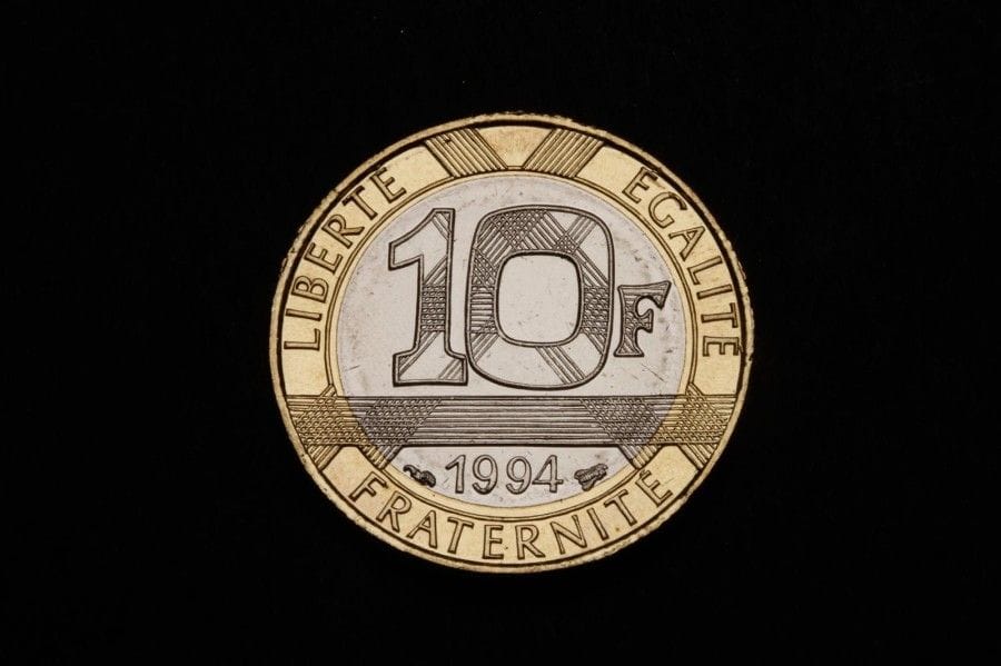 1 Lot de 50 pièces de 10 F Génie de Bastille 1994, BU. Etat neuf.