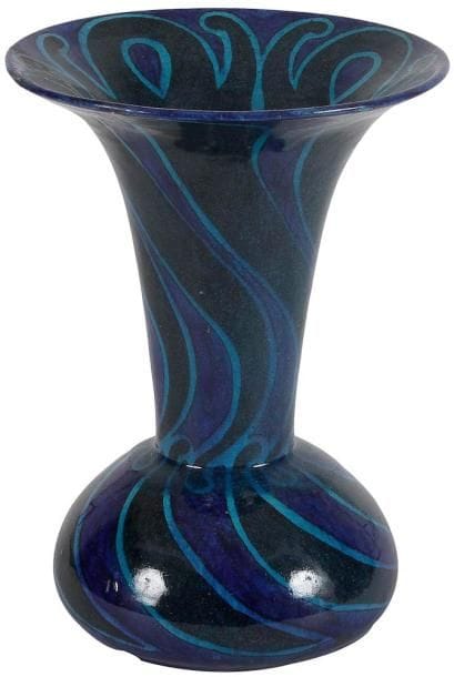 Edmond Lachenal (1855-1930)

Grand vase à panse toupie et à col évasé. Épreuve en céramique émaillée polychrome à décor géométrique dans le goût de l'Orient. Restauration au col. Signé sous la base. H. 34 cm