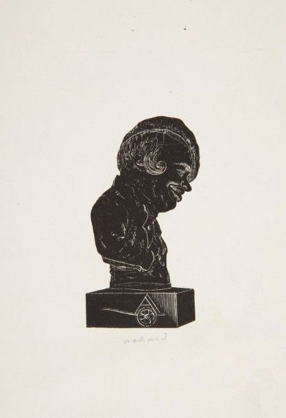 [HUART (Louis)]

Musée Dantan. Galerie des charges et croquis des célébrités de l'époque, avec texte explicatif et biographique. 
Paris: H. Deloye, 1839. ? In-8, demi-maroquin aubergine à long grain, dos lisse orné (reliure de l'époque). 
Amusante publication proposant en premier tirage 100 portraits charges en noir des personnalités de l'époque, gravés sur bois par Maurisset, chacun accompagné d'une notice par Louis Huart. 
Dos très légèrement passé, frottements aux coiffes et aux charnières, usures aux coins et sur les coupes. 
Provenance: Georges Dubois, avec ex-libris