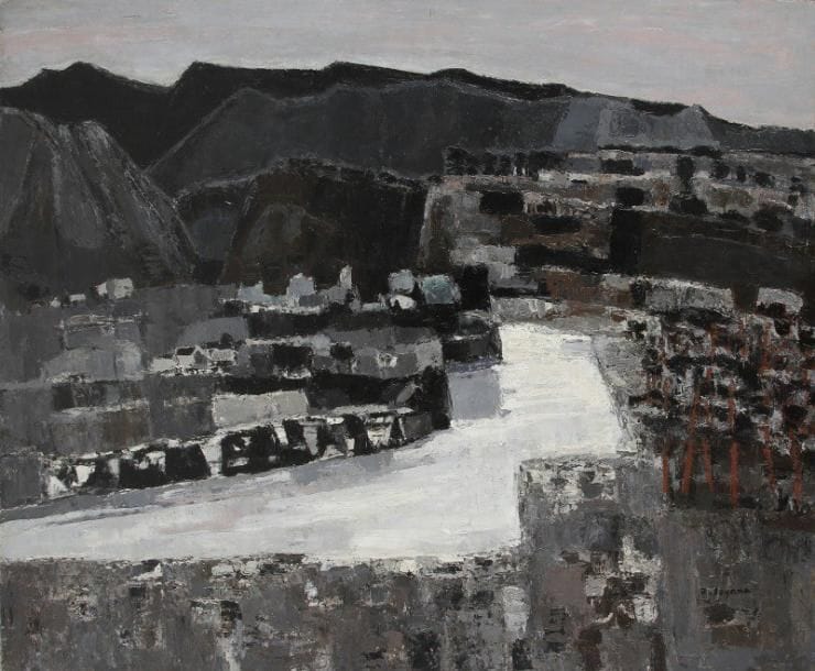 Ryusui AOYAMA [japonais] (1905-1998)

Paysage
Huile sur toile.
Signée en bas à droite.
Signée au dos.
91x117 cm