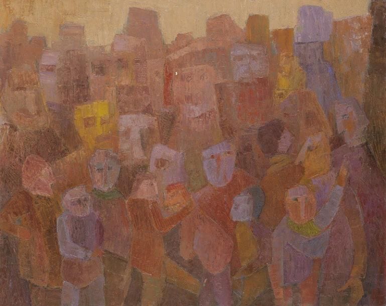 Frédéric GISSELBRECHT (né en 1920)

La Foule
Huile sur toile.
Monogrammée en haut à gauche.
(Petits manques).
65x81 cm