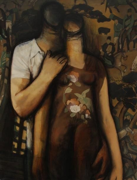 Fang LI (XXe siècle)

Le Couple
Huile sur toile.
Signée en bas à gauche.
130x97 cm