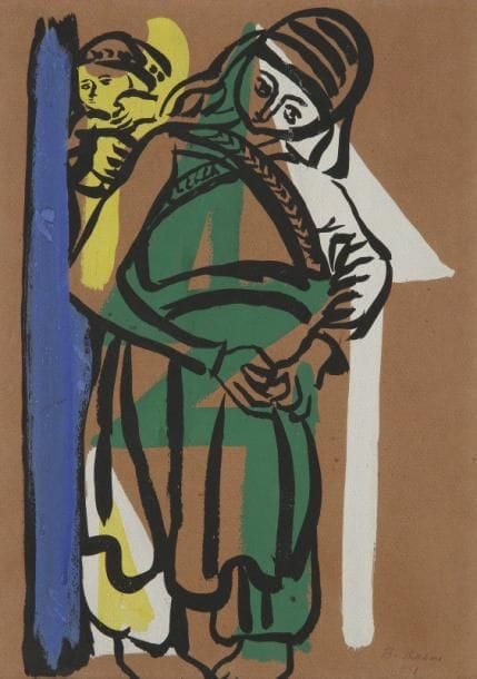 Bedri RAHMI EYÜBOGLU [turc] (1911-1975)

Femme à l'enfant, 1951
Gouache.
Signée et datée en bas à droite.
32x23 cm
