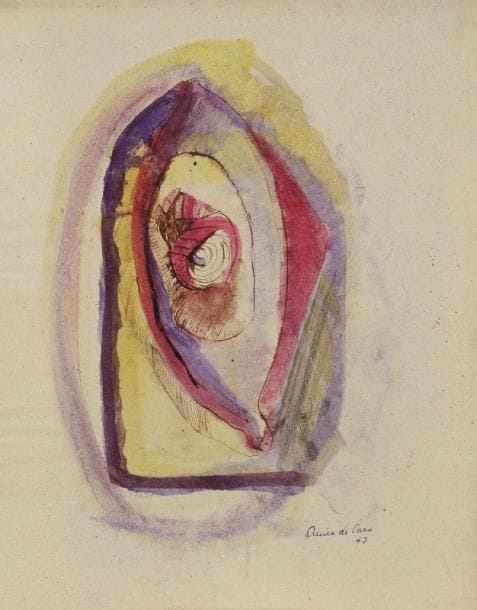 Anita de CARO (1909-1998)

L'Éveil, 1947
Dessin à l'encre et aquarelle.
Signé et daté en bas à droite.
28x22 cm