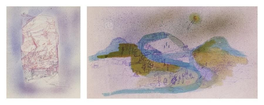 Anita de CARO (1909-1998)

La Tour - Mémoire, 1944 et 1952
2 dessins à l'encre.
Signés, datés et titrés.
42x34 cm et 26x48 cm
