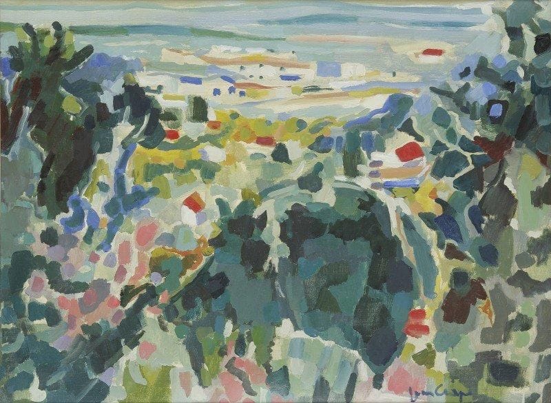 Jean Georges CHAPE (1913-2002)

Paysage à la vallée bleue
Huile sur toile.
Signée en bas à droite.
Signée et titrée au dos.
46x61 cm