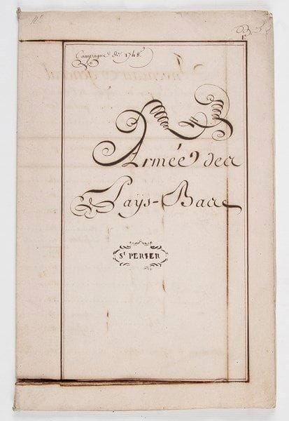 DIVERS
15 Lettres ou pièces, la plupart L.S., XVIIIe-XIXe siècle.{BR} Inventaire général des pièces de canons, attirails et munitions de guerre composant l'équipage de campagne de l'Armée de Flandre et des Pays-Bas, commandé par le Maréchal général comte de Saxe pendant la campagne de 1748? (22 ff., manque la fin, défauts). L.S (griffe) de la Reine d'Espagne Elisabeth Farnese (1764). 2 copies de lettres de censeurs royaux sur la traduction des Institutes de Justinien par Choin de Montgay (1774-1776). Attestation de maîtrise en chirurgie par les maire et échevins de Romans (1785). 7 lettres et documents concernant le Dauphiné pendant la Révolution: Grenoble, Embrun, «Vienne la patriote», radiation d'un émigré, etc. L.S. par le Roi Francisco de Asis Maria de Bourbon (Madrid 1861). 2 L.A.S. d'Henri Wallon (1867-1870)...{BR}